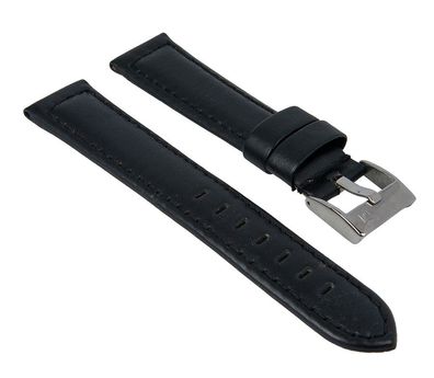 Uhrenarmband Kalbleder schwarz Breitdornschließe Minott 27857
