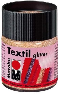 Marabu Textilmalfarbe Textil 50ml Textilfarbe T-Shirt Jeans 584 Gold Glitter