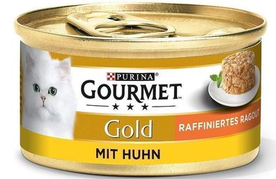 Purina Gourmet Nass Katzenfutter mit zartem Hühnchen, 85g