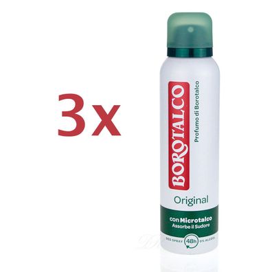 Borotalco Roberts deodorant Original Fresh 3x 150ml mikrotalk