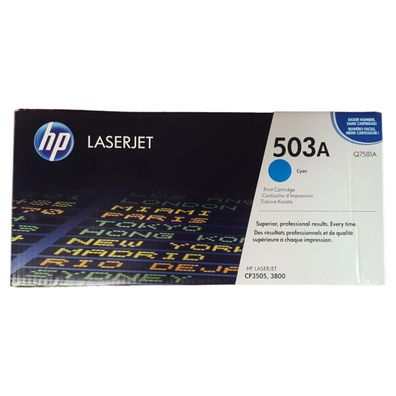 Original HP Q7581A Tonerkassete 503A Blau Cyan