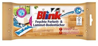 Blink Parkett- und Laminatbodenreinigungstücher - 15-teilig