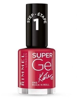 Rimmel Gel-Nagellack 042 Rock N Roll, 12ml - Hochglänzender, langanhaltender Gel-Lack