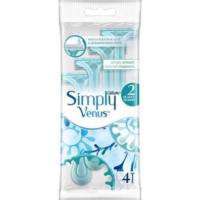 Gillette Simply Venus Einwegrasierer fér Frauen, 4 Stéck