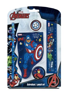 Avengers Schreib und Zeichenset 5-Teile Kreativität trifft Superhelden Power