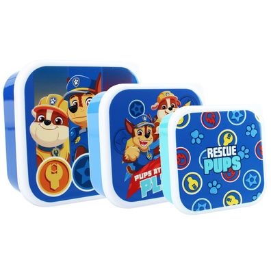 PAW Patrol Snackbox 3-in-1 – Brotdose Lunchbox Set für Schule & Kindergarten