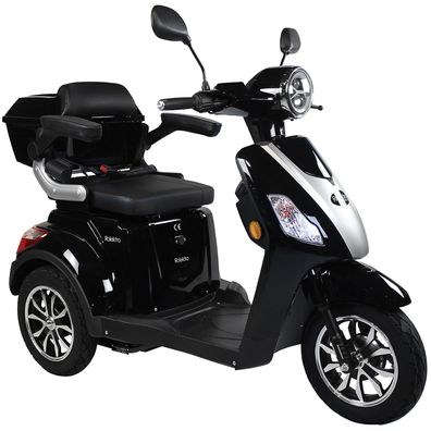 Rolektro E-Trike 25 V.3, Schwarz, 1000 Watt, 60-30AH Lithium Akku wechselbar