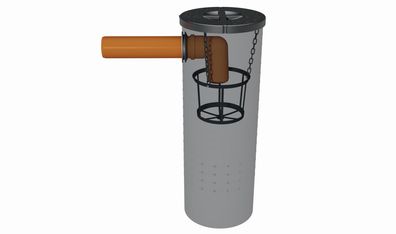 GreenLife Sickerschacht 140 l Gartenentwässerung Wassertank mit Sieb