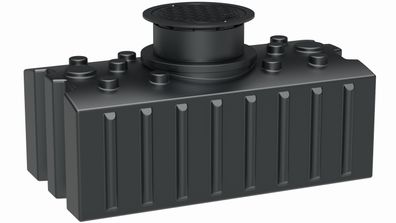 GreenLife Regenwasser-Flachtank 2.000 l mit Ausgleichsdom und begehbarer Abdeckung