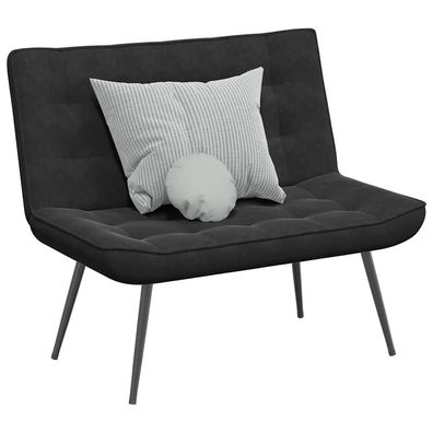 vidaXL Sitzbank Schwarz 110x74x84 cm Samt