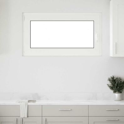 vidaXL Kellerfenster RISOR 110x50 cm Dreh Kipp DIN Links Weiß