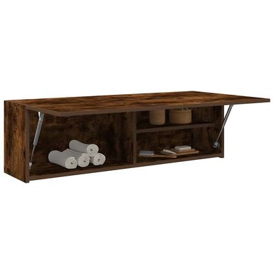 vidaXL Bad-Wandschrank Räuchereiche 100x25x30 cm Holzwerkstoff