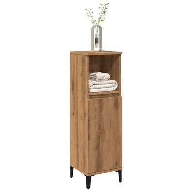 vidaXL Badschrank Artisan-Eiche 30x30x100 cm Holzwerkstoff