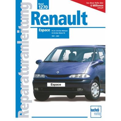 Renault Espace III Typ JE 1997-2003 Reparaturanleitung/Handbuch Bucheli Verlag