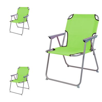 3 Stk. Campingstuhl Klappstuhl Anglerstuhl Regiestuhl Faltstuhl Metall Lime Grün