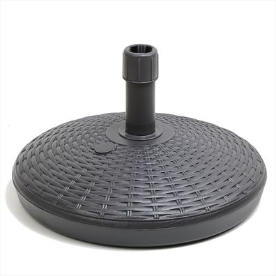 Sonnenschirmständer Schirmständer 30L Rattanoptik Gartenschirmständer Anthrazit
