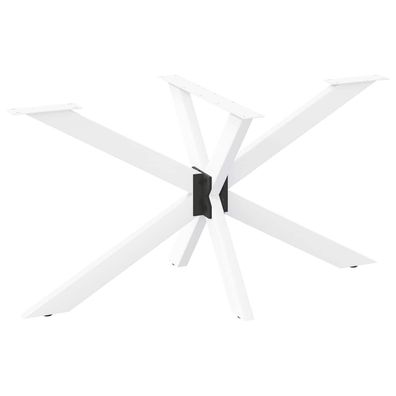 vidaXL Esstischbein in Spinnenform Weiß 120x68x(72-73) cm Stahl