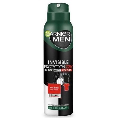 Garnier Herren Antitranspirant Spray Unsichtbarer Schutz 72h, 150ml