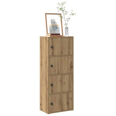 vidaXL Bücherregal Artisan-Eiche 40x24x102 cm Holzwerkstoff