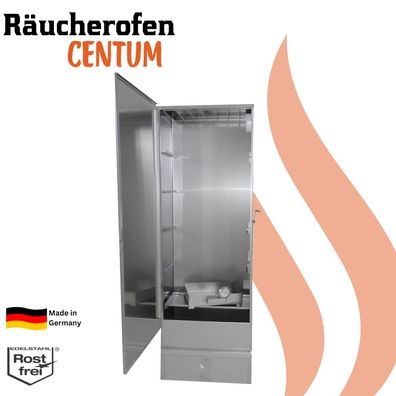 Räucherofen Edelstahl 110x40x27cm mit 250° -Thermometer (10146)