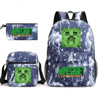 Minecraft Schulranzen Rucksack Federtasche Umhängetasche Dreiteiliges Set