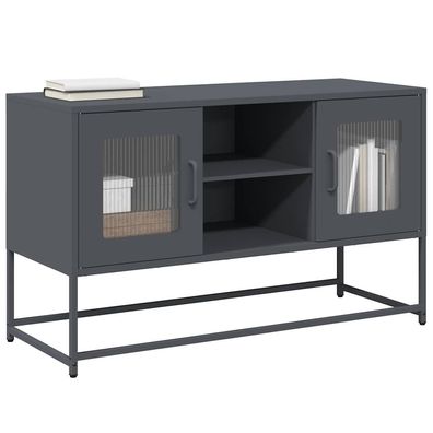 vidaXL TV-Schrank Anthrazit 100,5x39x60,5 cm Stahl