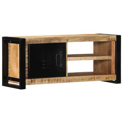 vidaXL TV-Schrank 80x30x35 cm Raues Massivholz Mango