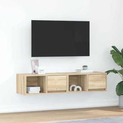 vidaXL TV-Schränke 2 Stk. Sonoma-Eiche 60x31x25,5 cm Holzwerkstoff