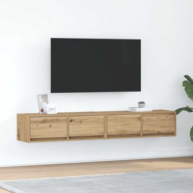 vidaXL TV-Schränke 2 Stk. Artisan-Eiche 80x31x25,5 cm Holzwerkstoff