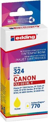 Tintenpatrone EDD-324 ersetzt Canon CLI-551XL