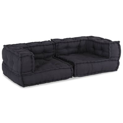 vidaXL Pouf Modular Anthrazit 140x70x36 cm Stoff