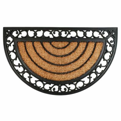 Schmutzfangmatte Fußmatte Türmatte 45x75cm Schuhabstreifer Ornamente halbrund