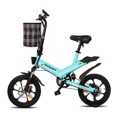 Bodywel T16 Mini faltbares E-Bike 36v 250w Spedd 25km/h Tragfähigkeit 264 lbs