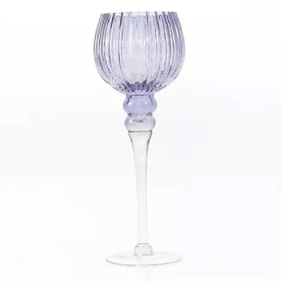 Vielseitiger Dekopokal aus Glas in Violett - 35 x 13 x 13 cm