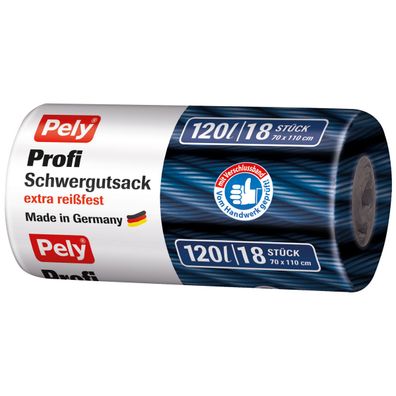 Pely Profi Schwergutsack extra reißfest 70x110cm 120 Liter 18 Stück