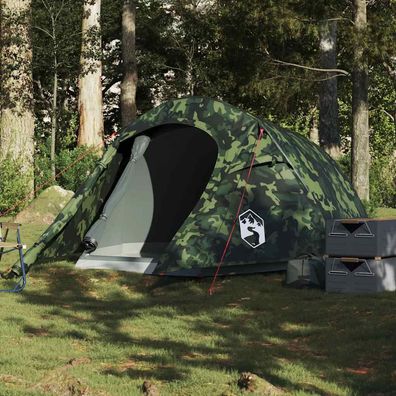 vidaXL Tunnelzelt 3 Personen Camouflage Wasserdicht