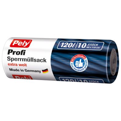Pely Profi Sperrmüllsack extra weit 80 x 110 cm 120 Liter 10 Stück