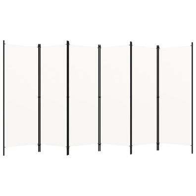 vidaXL 6-tlg. Raumteiler Weiß 300x180 cm