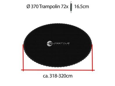 L-T-370 LifeStyle ProAktiv Sprungmatte für 370cm Trampolin mit 16.5cm Federn