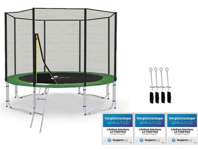 LS-T305-PA10 (GA) LifeStyle ProAktiv Garten- Trampolin 305cm - 10ft - Geprüft