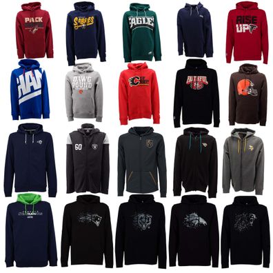 NFL NHL Hoodie Sweatshirt Football Hockey Kapuzenpullover Pulli Herren Schwarz