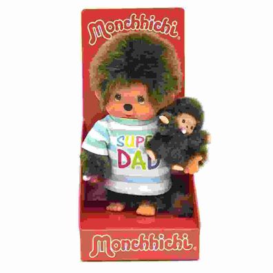 Monchhichi Papa mit kind 20cm