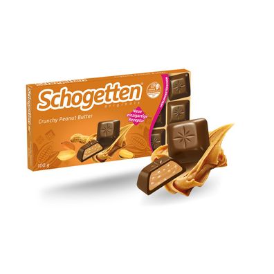 Schogetten Crunchy Peanut Butter Edelvollmilchschokolade 100g