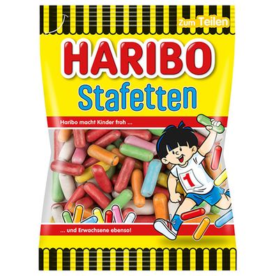 Haribo Stafetten Lakritz Dragees mehrfach sortiert mehrfarbig 160g