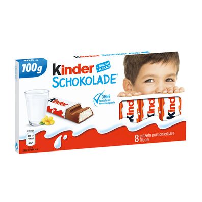 kinder Schokolade Schokoriegel mit zarter Milchcreme Füllung 100g