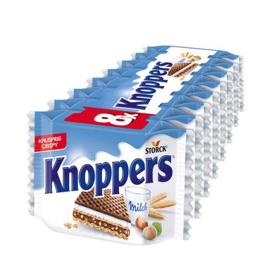 Storck Knoppers leckere Haselnuss Milchcreme Schnitte 8stück 200g