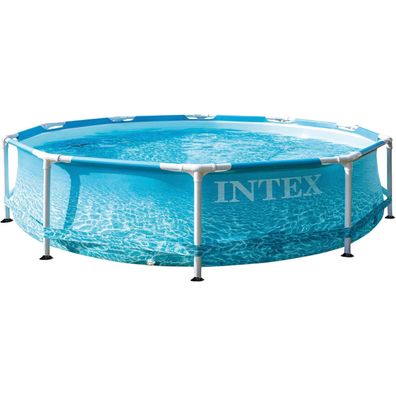 Intex 28206NP Beachside Metal Frame Pool 305x76 cm Aufstellpool Gartenpool