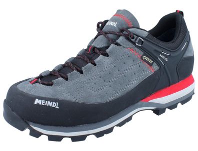 MEINDL Literock GTX Herren Outdoorschuhe grau/rot Velourleder/Mesh