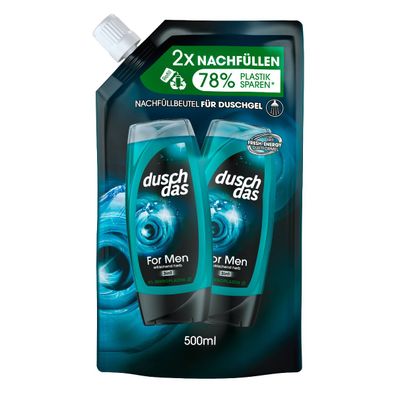 Duschdas for Men Nachfüller 3 in 1 Duschgel und Shampoo 500 ml