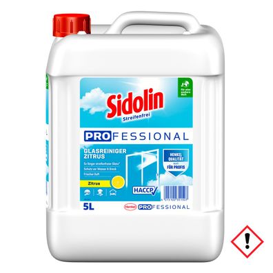 Sidolin Glasreiniger Zitrus Hohe Brillianz Schlierenfrei 5000ml